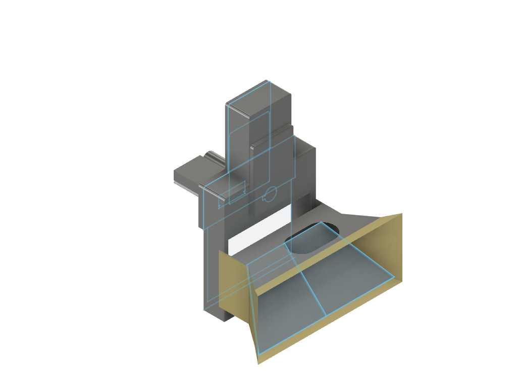 Rig concept model showing beam-splitter and optical-path geometry