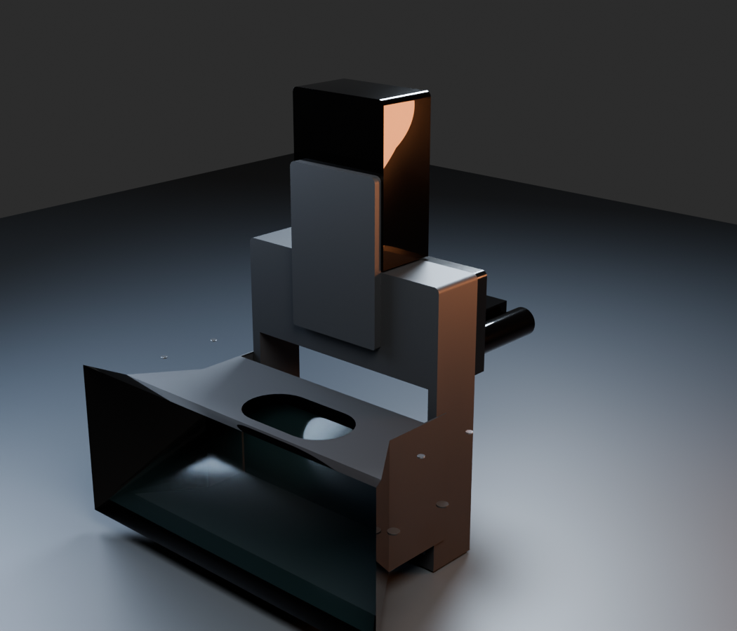Photoreal 3D model of the five-axis stereo rig